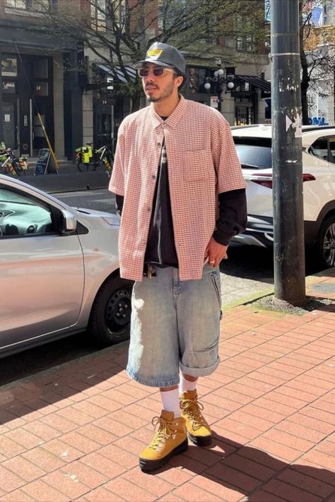 Baggy Shorts Outfit Men, Baggy Shorts Outfit Street Styles, Casual Baggy Outfits, Unfinished Legacy, Baggy Shorts Outfit, Baggy Jeans Outfit, Mens Shorts Outfits, Baggy Shorts, Nike Fit