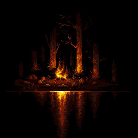 ArtStation - Campfire Campfire Aesthetic, Aesthetic Camping, Acid Art, Vibe Aesthetic, Art Biz, Pixel Art Tutorial, 8bit Art, Last Unicorn, Camp Life