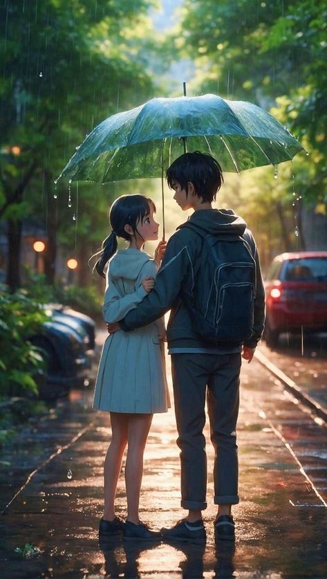 Cute Couple Wallpaper Lockscreen, Cartoon Couple Photos, Couple In Rain, Love Pic, Love Couple Wallpaper, Cute Love Photos, Cute Couple Dancing, Cute Couple Comics, Cartoon Love Photo