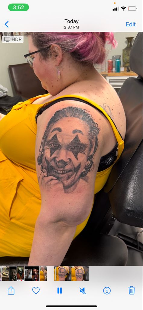 2019 joker tattoo Joaquin phoenix Joker Tattoo Joaquin, 2019 Joker, Joker Tattoo, Joaquin Phoenix, Skull Tattoo, Watercolor Tattoo, Phoenix, Tattoos