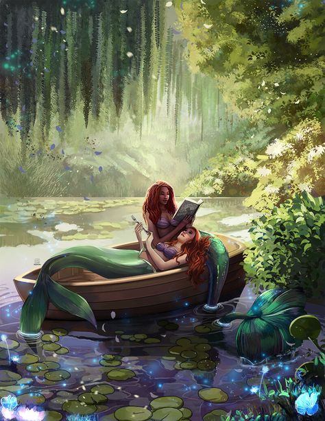 Mermaid Stories, Mermaid Artwork, Fantasy Mermaids, Disney Fanart, Images Disney, Mermaid Painting, Mermaid Pictures, Mermaid Aesthetic, Mermaids And Mermen