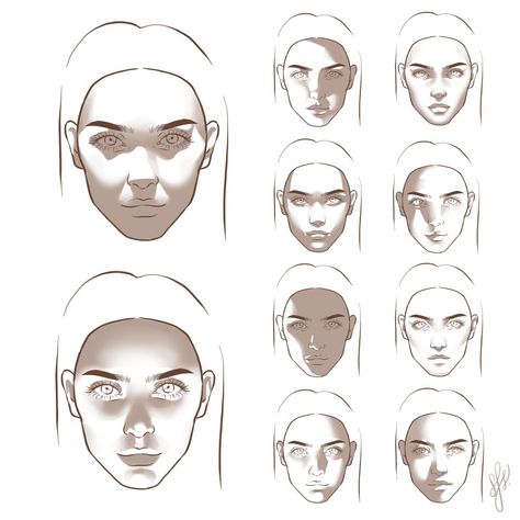 How to draw light and shadow in different ways Face Drawing Lighting, Face Lighting Drawing, Shadows Face Drawing, Facial Shadows Drawing, Shadow On Drawing, Shaded Face Reference, Face Shade Tutorial, Lighting Guide Art, Face Light And Shadow Reference