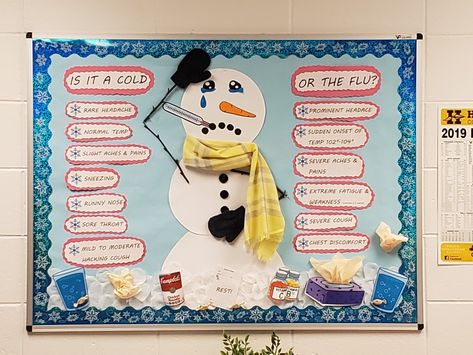 Medical Bulletin Board Ideas, School Nurse Posters, Pto Bulletin Board, Office Bulletin Board, Nurse Bulletin Board, School Nurse Office Decorations, Nurse Office Decor, Nurse Ideas, Office Bulletin Boards