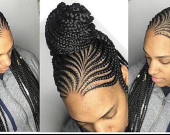 Ghana weaving Braided Hair Braided wig Full Lace wig Wig | Etsy Corn Rolls Braids Hairstyles, Corn Rolls Braids, Latest Ghana Weaving, Hairstyles For Adults, Latest Ghana Weaving Hairstyles, Ghana Weaving Hairstyles, Weaving Hairstyles, Braids And Twists, Corn Rolls