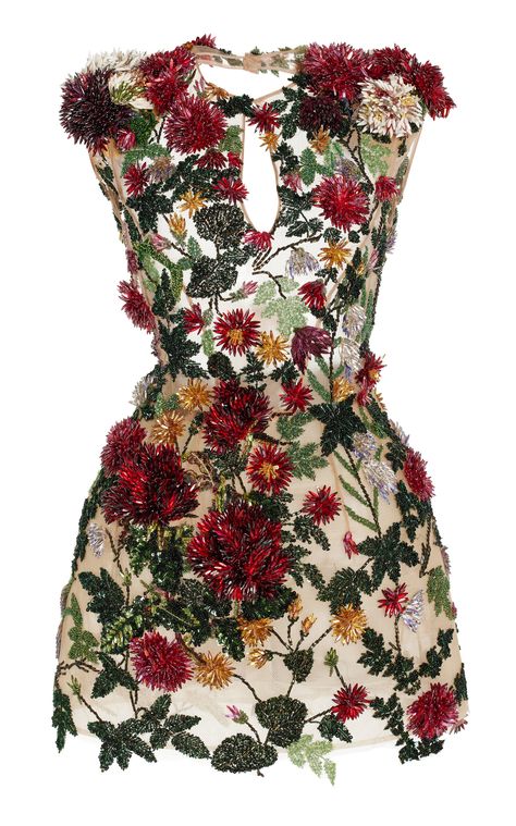 Oscar de la Renta - Women's Cap Sleeve Open Back Floral Crystal Dress - Floral - Only At Moda Operandi Dorothy Dandridge, Crystal Dress, Vintage Mode, Women's Handbags, Mode Streetwear, Luxury Vintage, Fancy Dresses, Dream Dress, Marilyn Monroe