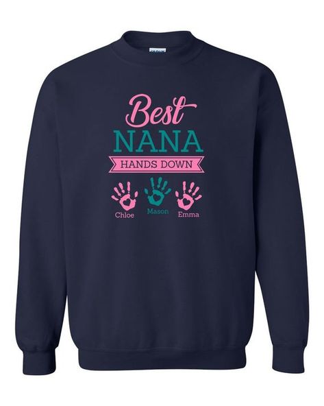 Personalized Nana Sweatshirt, Personalized Nana Shirt with Grandkids names, Grandma Sweatshirt, Nana Nana Sweatshirt, Grandma Sweatshirt, Nana Shirts, Baseball Mom Shirts, Racing Shirts, Cotton Gifts, Vinyl Ideas, Mom Sweatshirt, Couple Shirts