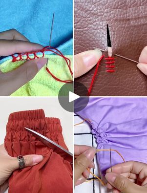 Stitching Hacks, Simple Stitching, Thread And Needle, Reuse Old Clothes, Tie A Knot, Sewing Tips And Tricks, Simple Embroidery Designs, Simple Crafts, Altering Clothes