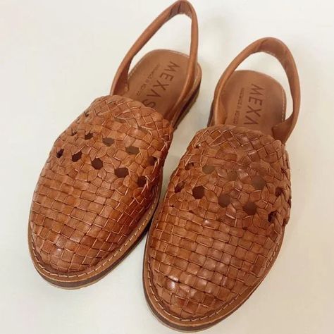 MEXAS | Shoes | Crochet Leather Sandals | Poshmark Blowfish Sandals, Mexican Huaraches, Shoes Crochet, Classic Sandals, Bass Shoes, Rainbow Sandals, Huarache Sandals, Grey Heels, Braided Sandals