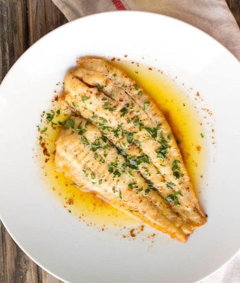 FLOUNDER MEUNIÈRE | Close Harbour Seafood Classic French Dishes, How To Cook Fish, Fresh Fish, Fish Dishes, Brown Butter, Salted Butter, Mediterranean Recipes, Fish And Seafood, Seafood Recipes