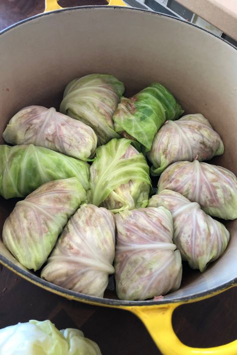 Greek Stuffed Cabbage, Stuffed Cabbage Leaves, Stuffed Cabbage Recipe, Produce Recipes, Stuffed Grape Leaves, Canning Whole Tomatoes, Ornamental Cabbage, Cabbage Recipe, Greek Salad Recipes