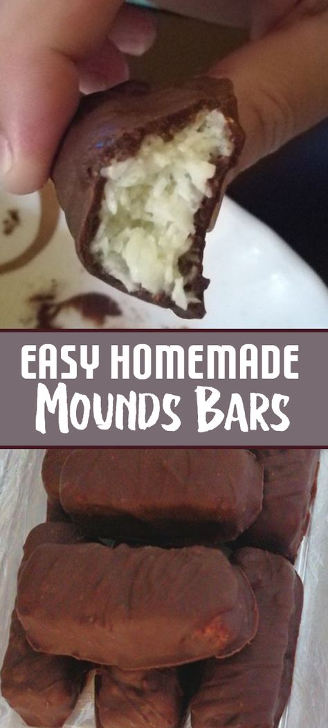 Homemade Mounds, Mounds Bars Recipe, Mounds Bars, Cream Cheese Lemonade Pie, Mounds Candy, Bounty Chocolate, Homemade Candy Bars, Lemonade Pie, Decadent Cakes