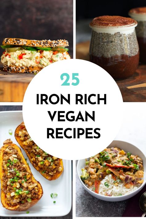 Iron Rich Recipes, Iron Diet, Sweet Potato Lentil Curry, Vegan Iron, Creamy Cajun Pasta, Rich Recipes, Foods With Iron, Vegan Richa, Foods High In Iron