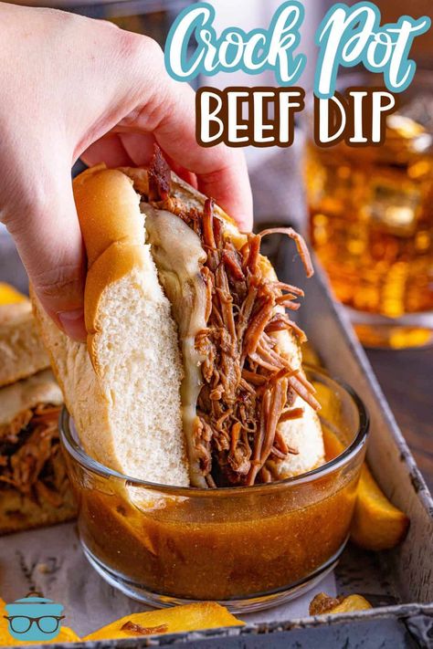 Oven Sandwiches, Crockpot Receipts, Beef Dips, Crock Pot French Dip Sandwiches, Crock Pot French Dip, Canned Beef, French Dips, French Dip Crock Pot, Beef Crockpot