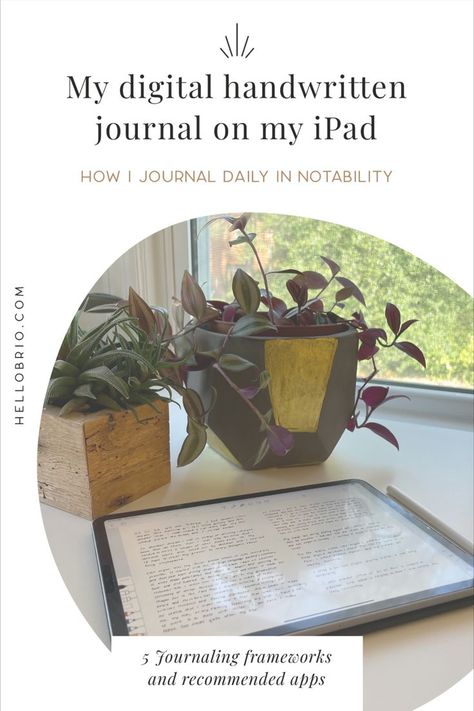 My digital handwritten journal on my iPad Pro: How I journal daily in Notability The Best Handwriting, Handwritten Journal, Best Handwriting, Journal App, Morning Pages, Nice Handwriting, Daily Planner Template, Good Mental Health, Digital Journal