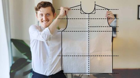 Mens Shirt Pattern Mens Shirt Pattern Sewing, Mens Dress Shirt Pattern, How To Sew Mens Shirt, Mens Shirt Sewing Pattern, How To Draft A Shirt, Men Shirt Pattern Design, Mens Shirt Pattern Drafting, Men's Shirt Pattern, How To Sew Shirt