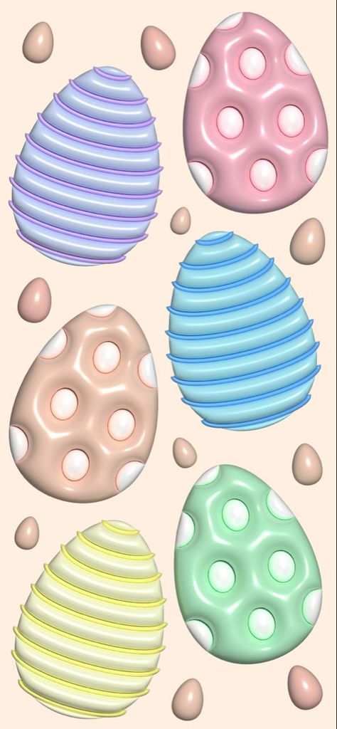 Easter Egg Wallpaper, Easter Eggs Wallpaper, Egg Wallpaper, Illustrator 3d, 3d Wallpaper Iphone, Jelly Wallpaper, Easter Wallpaper, Iphone Wallpaper Pattern, 3d Background