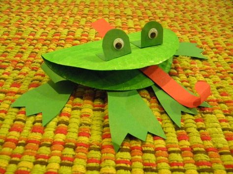 KangarooBoo Blog » Blog Archive » Fun Friday: Story Time + Crafts #9 Frog Craft, Frog Theme, Frog Crafts, Literacy Resources, Paper Plate Crafts, Plate Crafts, Creative Teaching, Camping Crafts, Learning Letters