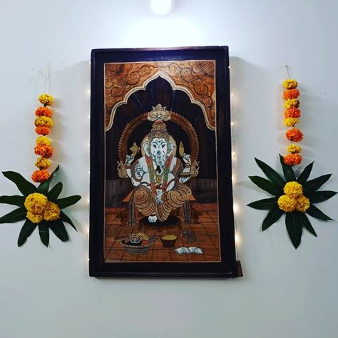 House With Flowers, Decoration With Flowers, Mango Leaves, Marigold Flowers, Marigold Flower, Festive Decor, Glue Gun, Flowers And Leaves, Festival Decorations