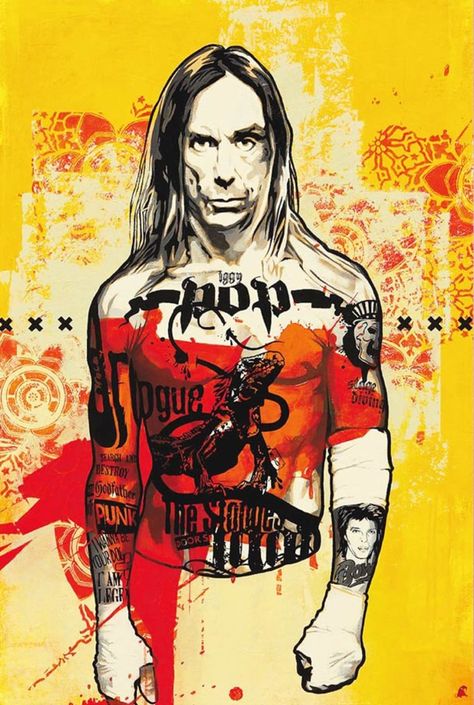 RedApe's Twisted Pop Icons | Tattoo Ideas, Artists and Models Icon Tattoo, Artists And Models, Iggy Pop, Rock N’roll, Pop Art Print, Rock Posters, Gig Posters, Cultura Pop, Concert Posters