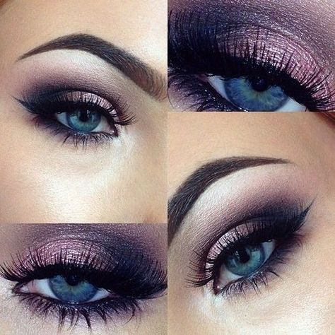 How to Rock Makeup For Blue Eyes Rock Makeup, Blue Eyes Pop, Purple Eye Makeup, Makijaż Smokey Eye, Makeup Hacks, Purple Eyes, Blue Eye Makeup, Smokey Eye Makeup, Eye Make