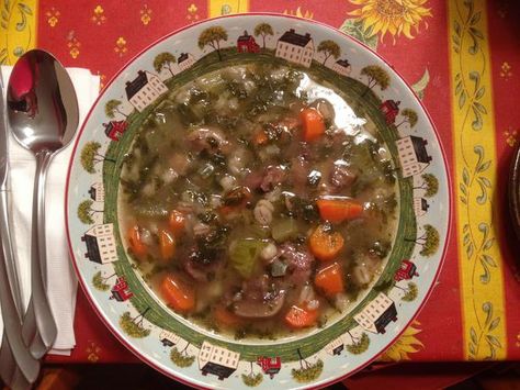 Beef and Barley Soup  Recipe - Food.com Beef Shank Soup, Beef And Barley Soup Recipe, Everything Soup, Soups Beef, Beef Shank Recipe, Soup With Beef, Beef Shanks, Beef And Barley Soup, Barley Soup Recipe