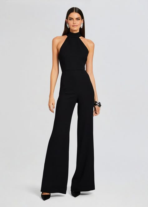 College Presentation Outfit, Prom Jumpsuit Classy, Elegant Jumpsuit Classy, Black Jumpsuit Outfit Night Classy, Graduation Board, Black Tie Attire, Classy Jumpsuit, Womens Black Jumpsuit, Define Your Style