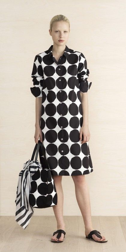 FAVORITO 3. Dresses - Clothing - Marimekko.com Talle 38 M Layers Outfit, Marimekko Dress, Shabby Look, Layered Fashion, Clothing Patterns, Beautiful Outfits, Casual Style, Vintage Dresses, Polka Dot