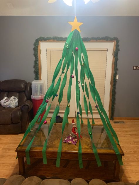 Elf On The Shelf Tricks, Simple Elf On The Shelf, Elf Is Back Ideas, Cool Forts, Fireplace Tv Wall Decor, Wedding Dress Veil, Elf Magic, Awesome Elf On The Shelf Ideas, Fireplace Tv Wall