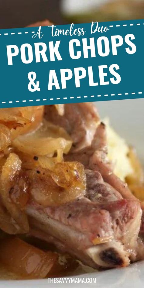 Discover the perfect fall dinner idea with these savory Pork Chops and Apples! This dish combines tender, juicy pork chops with sweet, caramelized apples for a cozy and delicious meal. It's an easy, kid-friendly recipe that’s ideal for weeknight dinners or special autumn gatherings. Packed with the flavors of the season, this quick and satisfying dish will quickly become a family favorite. Add it to your list of must-try fall recipes! Oven Baked Smothered Pork Chops, Baked Bone In Pork Chops, Easy Salad Lunch, Pork Chops Apples, Pork Chops And Apples, Pork Chops With Apples, Apples And Onions, Mustard Pork Chops, Baked Pork Chops Oven