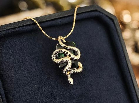 Gold Plated Water Drop Crystal Multicolor Zircon Snake Pendant Necklace. Cool Necklace. Slytherin Fans Gift - Etsy Snake Crystal Necklace, Emerald Snake Necklace, Snake Jewellery, Cool Necklace, Snake Pendant, Snake Jewelry, Snake Necklace, Emerald Pendant, Cool Necklaces