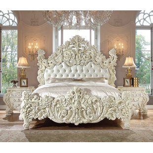 Idea Bilik Tidur, Reka Bentuk Bilik Tidur, Luxury Bedroom Sets, Tufted Platform Bed, Sleigh Bedroom Set, Eastern King Bed, Hiasan Bilik Tidur, White Bed, King Bedroom Sets