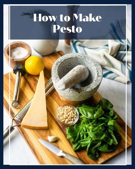 Pesto Presto! Freezing Pesto, Blue Jean Chef, Italian Sauce, How To Make Pesto, Vegetarian Pasta, Food Out, Basil Pesto, Garlic Parmesan, Pine Nuts