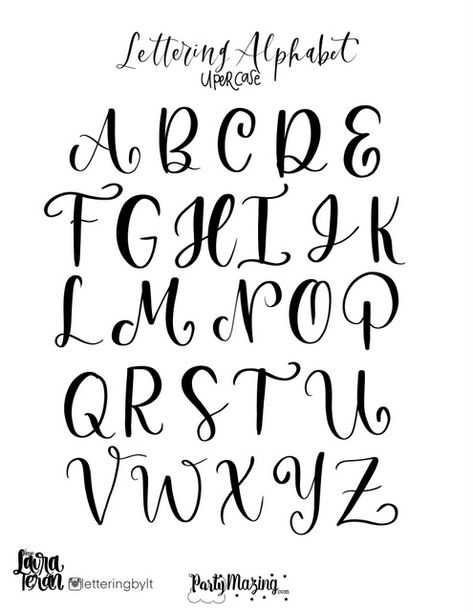 Alfabeto Lettering, Hand Lettering Diy, Popular Script Fonts, Decorative Lettering, Calligraphy Letters Alphabet, Brush Lettering Practice, Letter Fonts, Best Script Fonts, Making Words