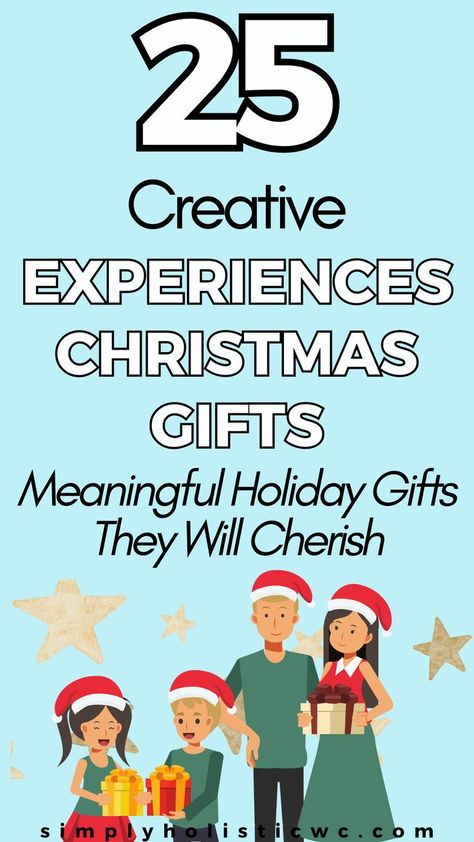 25 Unique Christmas gifts that are experiences. Family at Christmas 25 Christmas Gift Ideas, Creative Christmas Gift Ideas, Christmas Gift Ideas To Make, Coworker Holiday Gifts, Gift Ideas For Coworkers, Christmas Gifts For Adults, Coworkers Christmas, Meaningful Christmas, Creative Christmas Gifts