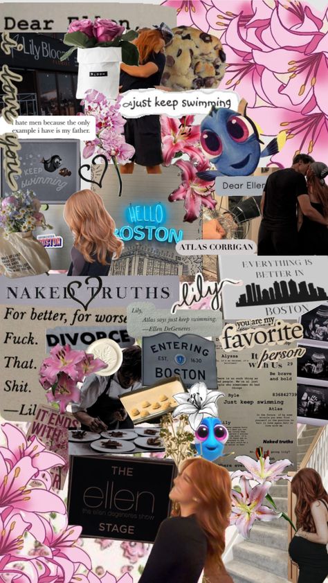 It ends with us , literally the best book ever Hate Men, It Ends With Us, Book Study, Book Aesthetic, Good Books, Mood Board, Lily, Good Things, Collage