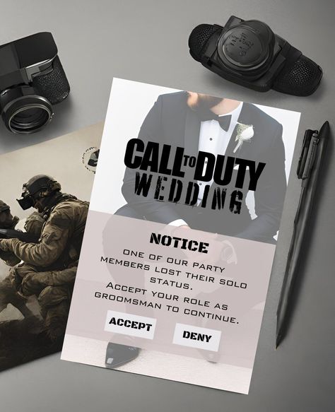 PrintablesbyJessAU GROOMSMAN CALL TO DUTY card! Print or send digitally. #etsyshop Asking Someone To Be Your Groomsman, Gaming Groomsmen Proposal, Bestman Invitation Ideas, How To Ask Best Man Ideas Be My Groomsman, Usher Proposal Ideas Wedding, How To Ask Someone To Be Your Best Man, Video Game Groomsmen Proposal, Groomsmen Proposal Video Game, Groomsmen Proposal Unique