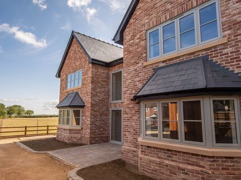 Dormer House, Small Balconies, Exterior House Remodel, Self Build Houses, Build Home, House Extension Design, Brick Home, Rustic Home Design, Windows Exterior