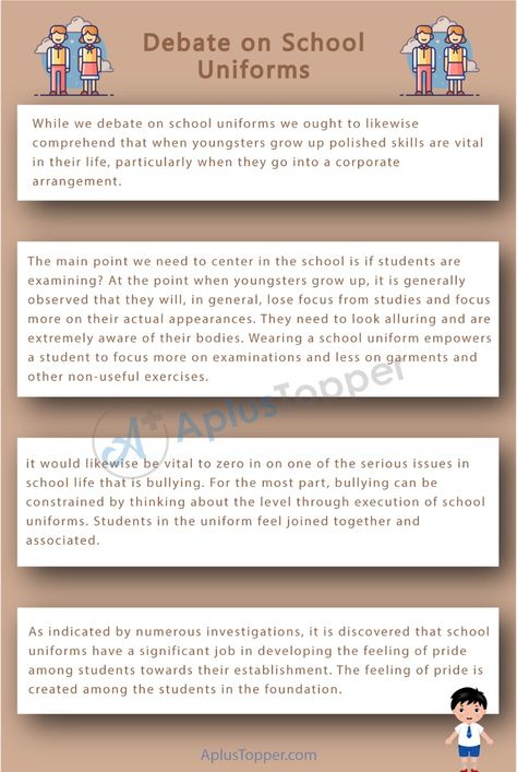 School Uniform Essay, English Debate, College Essay Tips, Highschool Life, English Ielts, Debate Topics, 6th Grade Worksheets, Opinion Essay, Skirt Trousers