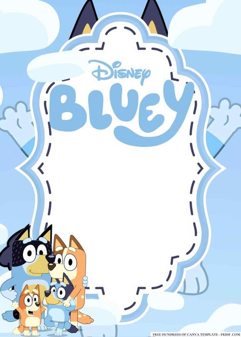 FREE Editable Bluey Birthday Invitations Bluey Invitations Template Free, Bluey Invitations, Bluey Invite, Bluey Birthday Invitation, Dibujos Baby Shower, Ben 10 Birthday, 10th Birthday Invitation, Curious George Birthday, Doc Mcstuffins Birthday