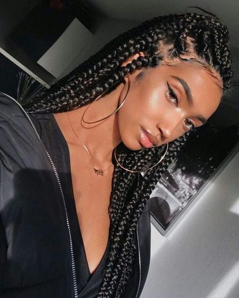 Big Cornrows, Xpression Hair, Braids Styling, Black Box Braids, Triangle Box Braids, Braided Hairstyles For Black Women Cornrows, Blonde Box Braids, Short Box Braids, Luxy Hair