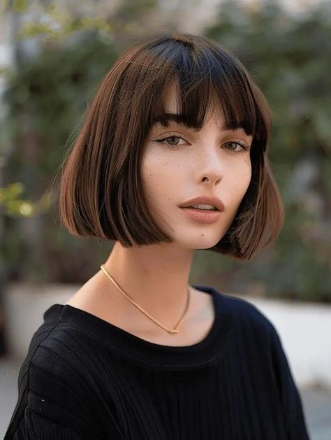 Top 50 Amazing Hairstyles for Short Hair 🌺 Best Hairstyles for Girls|Beautiful hair Straight Hair Bob With Bangs, Straight Bob With Fringe, Short Bob Hairstyles With Bangs, Short Bob With Fringe, Short Bobs With Bangs, Straight Bob Hairstyles, Cool Hairstyles For Girls, Bangs Bob, French Bob