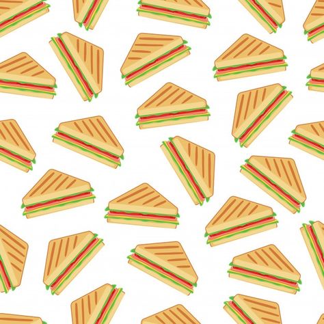 Sandwich Background, Vector Background Pattern, Pattern Background, Aesthetic Iphone Wallpaper, Background Patterns, Vector Design, Seamless Pattern, Premium Vector, Seamless Patterns