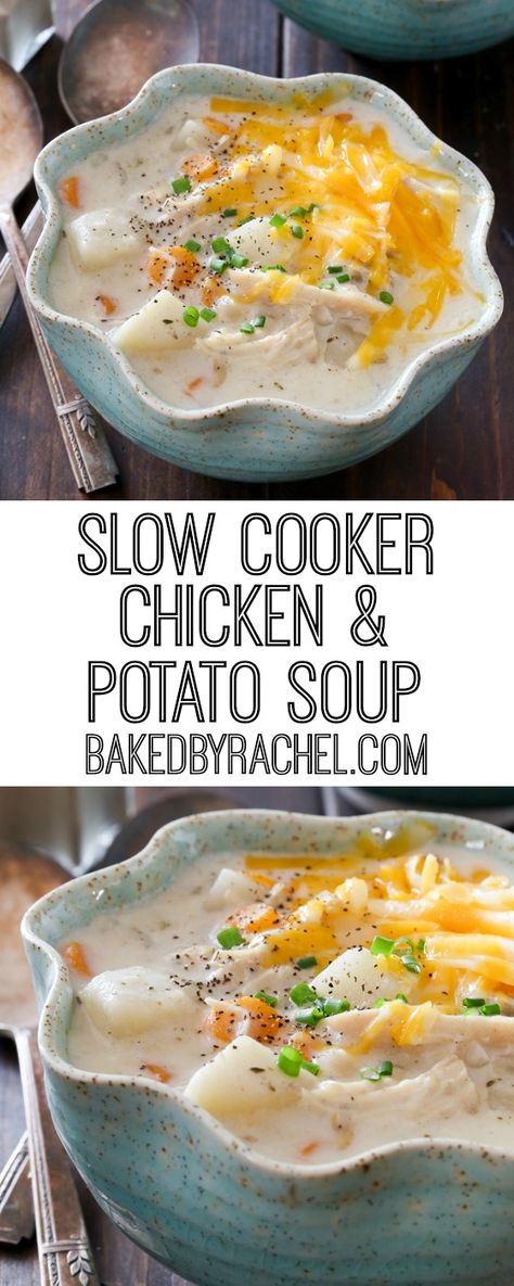 Chicken And Potato Soup, Slow Cooker Chicken Potatoes, Crockpot Chicken And Potatoes, Chicken Soup Crockpot, Chicken Potato Soup, Chicken Cooker, Chicken And Potato, Slow Cooker Potatoes, Crock Pot Potatoes