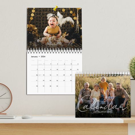 Custom Photo Calendar, 2024 Family, Unique Calendar, Family Calendar, Creative Gifts For Boyfriend, Custom Calendar, Photo Calendar, Minimalist Gifts, One Photo