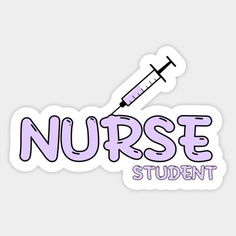 Nurse Student Purple -- Choose from our vast selection of stickers to match with your favorite design to make the perfect customized sticker/decal. Perfect to put on water bottles, laptops, hard hats, and car windows. Everything from favorite TV show stickers to funny stickers. For men, women, boys, and girls. Medicine Stickers, Nursing Stickers, Girly Stickers, Medical Stickers, Nurse Student, Nurse Aesthetic, Medical Wallpaper, Nurse Stickers, Becoming A Nurse