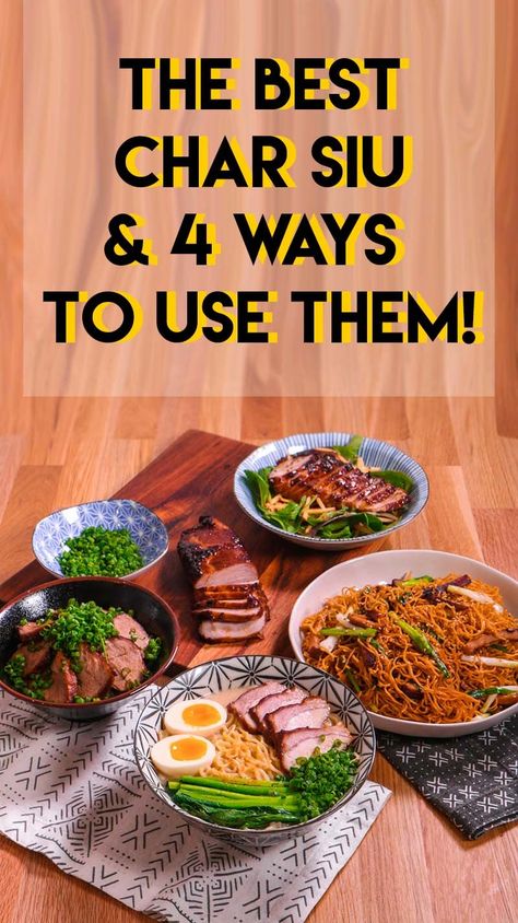 The BEST Char Siu & 4 Quick Ways to Use Recipe & Video - Seonkyoung Longest Char Siu Pork Ramen, Char Sui Pork, Char Siu Chicken, Char Sui, Char Siu Bao, Siu Bao, Char Siew, Char Siu Pork, Seonkyoung Longest