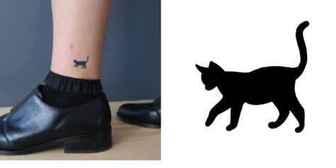 Salem The Cat Tattoo, Minimal Black Cat Tattoo, Salem Cat Tattoo, Black Cat Line Tattoo, Tiny Black Cat Tattoo, Little Black Cat Tattoo, Simple Black Cat Tattoo, Small Black Cat Tattoo, Cat And Dog Tattoo