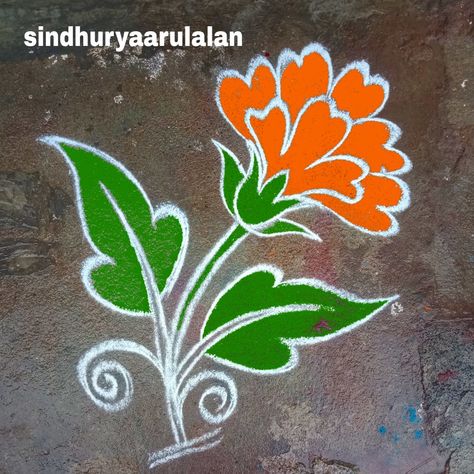 Sankranthi Muggulu With Colours, Small Free Hand Rangoli, Tippudu Muggulu, White Rangoli, Flower Petal Art, Sankranthi Muggulu, Butterfly Art Drawing, Muggulu Designs, Very Easy Rangoli Designs