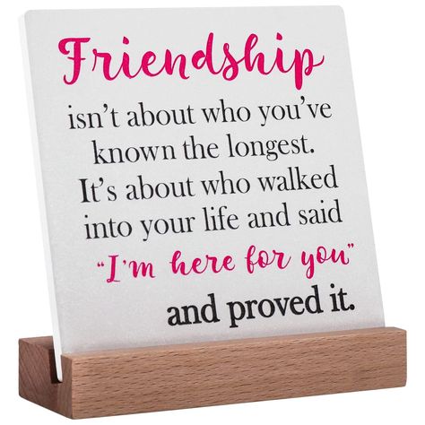 PRICES MAY VARY. 【Perfect Friend Gifts】 Inspirational birthday gifts for best friends, long distance friendship gifts for bestie, going away gifts for best friend coworker, best women friend gifts, true friends soul sister gifts, appreciation gifts and graduation gifts, this Encouragement plaque with embossed Motivational saying will witness how great your friendship is. It is suitable for Valentines Day, birthday, anniversary, graduation, Christmas and Thanksgiving Day. 【True Friendship Reminde Work Friends Quotes, Long Distance Friendship Gifts, Soul Sisters Gifts, Work Bestie, Milestone Birthday Gifts, Gifts For Best Friend, Christmas Gifts For Sister, Distance Gifts, Positive Gift