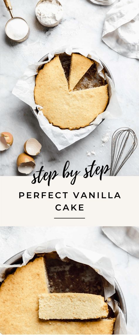 The Best Vanilla Cake, Best Vanilla Cake, Perfect Vanilla Cake, Best Vanilla Cake Recipe, Homemade Vanilla Cake, Easy Frosting, Broma Bakery, Torte Cupcake, Vanilla Cake Recipe